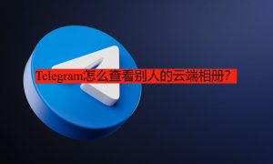 Telegram怎么查看别人的云端相册?